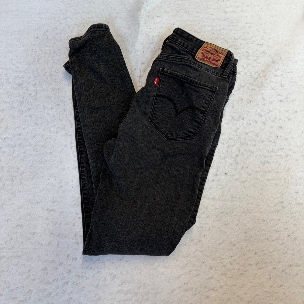 Levi Strauss Jeans Womens 29 Black Skinny Stretch Denim